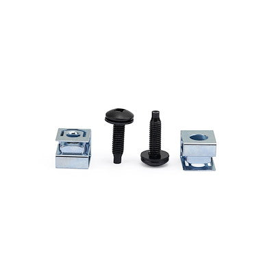 StarTech.com 50-Pack 10-32 19mm Screws and Square Hole Clip Nuts for 19" or 10" Rack