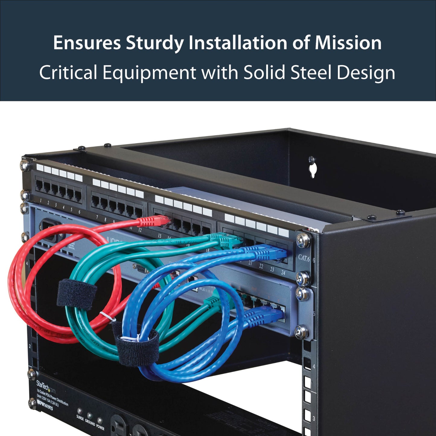 StarTech.com 6U Wall Mount Network Rack - 14 Inch Deep (Low Profile) - 19" Patch