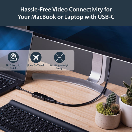 StarTech.com USB-C to HDMI Adapter with 4K 30Hz - Black Hub