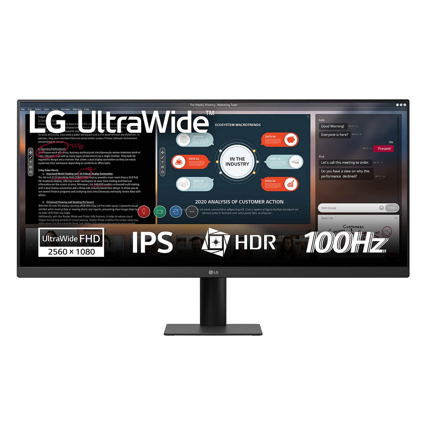 LG 29U511A-B 29" UltraWide FHD IPS 100Hz Monitor