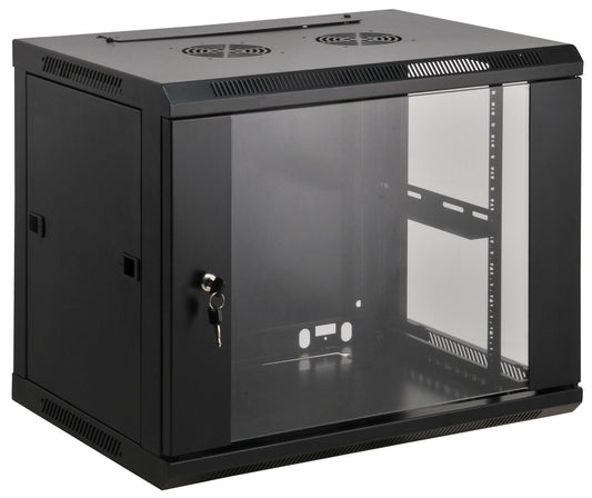 Intellinet 19" Network Cabinet - Wall Mount (Standard), 15U, 600mm Deep, Black Rack (711975)