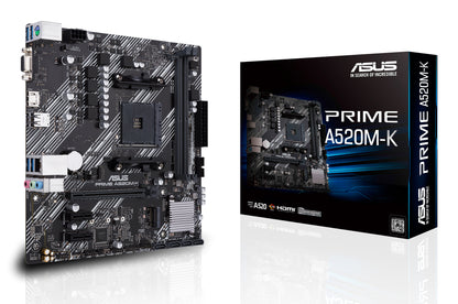 ASUS PRIME A520M-K AMD A520 Socket AM4 micro ATX Motherboard
