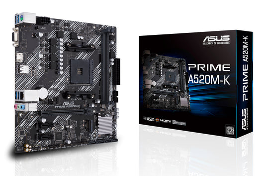 ASUS PRIME A520M-K AMD A520 Socket AM4 micro ATX Motherboard