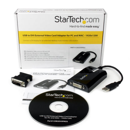 StarTech.com USB to DVI Adapter - 1920x1200 Hub