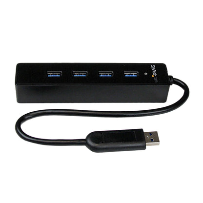 StarTech.com 4 Port Portable SuperSpeed USB 3.0 Hub with Built-in Cable - 5Gbps