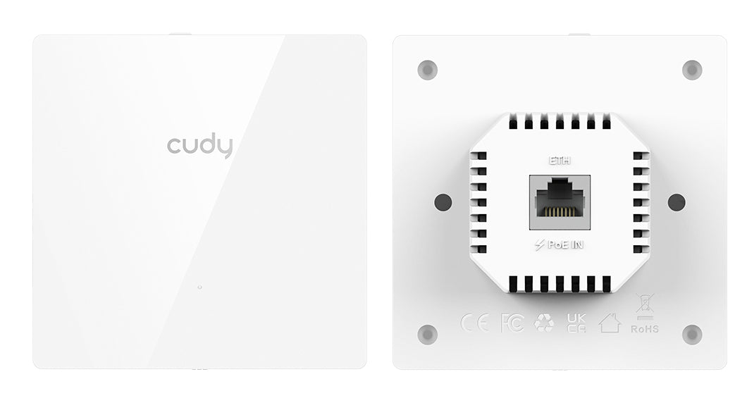 Cudy AC1200 86mm Wall-Plate Wi-Fi Access Point Networking