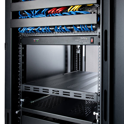 StarTech.com 1U 4-Post Adjustable Vented Server Rack Mount Shelf - 330lbs(150 kg)