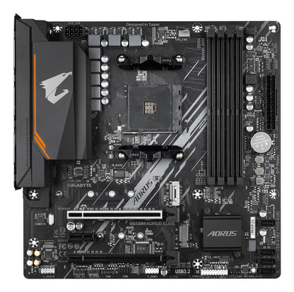 Gigabyte B550M AORUS ELITE Motherboard - AMD Ryzen 5000 CPUs, 5+3 Phases VRM, up to