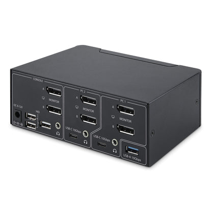 StarTech.com 2-Port Dual-Monitor DisplayPort KVM Switch, 8K 60Hz / 4K 144Hz, DP 1.4