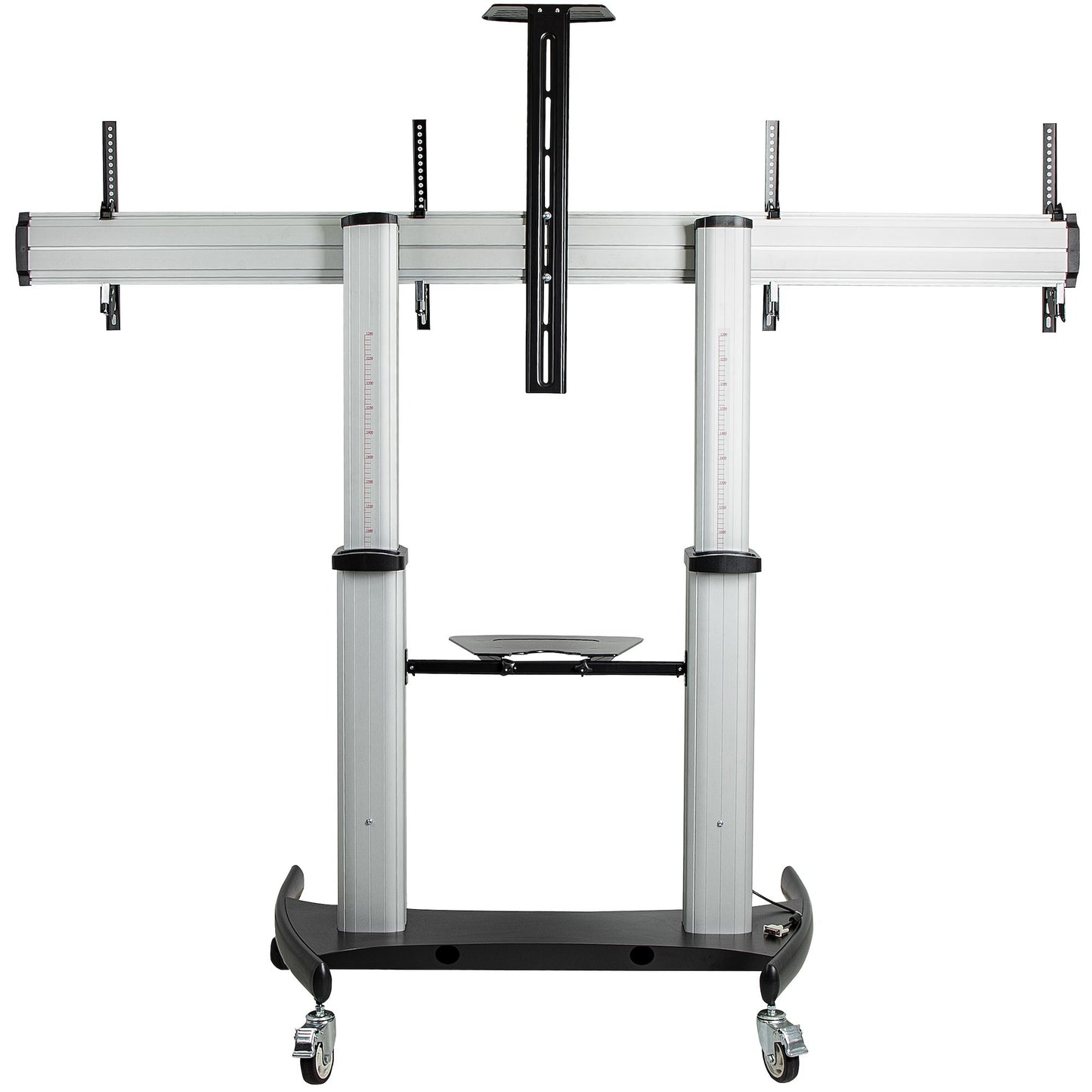 StarTech.com Dual TV Cart for 37-60in VESA TVs up to 110lb/50kg each - Height Mount