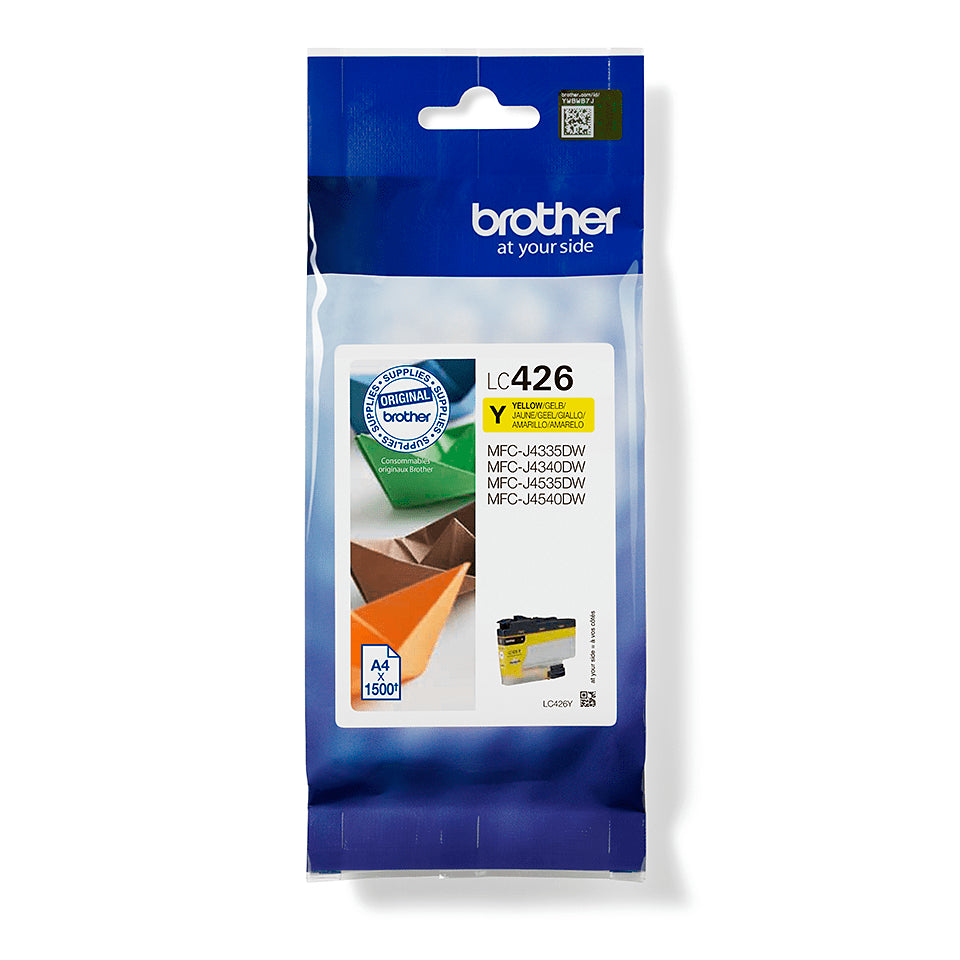Brother LC-426Y Yellow Ink Cartridge (1.5K pages, Brother MFC-J 4335)