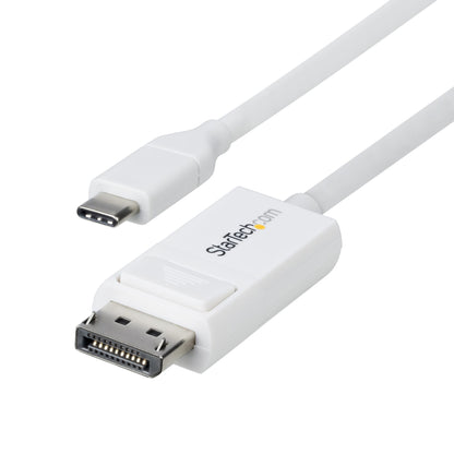 StarTech.com 6ft (2m) USB-C to DisplayPort 1.2 Cable, Bidirectional, 4K 60Hz, White