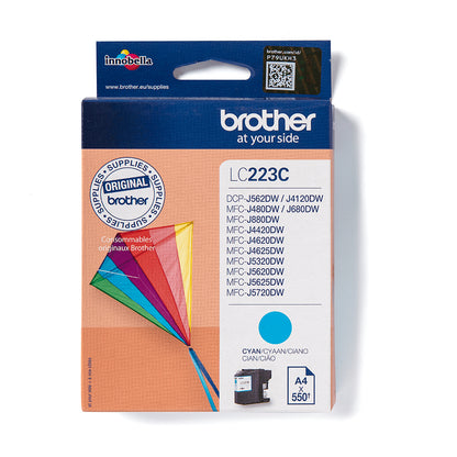 Brother LC-223C Cyan Ink Cartridge (550 pages)