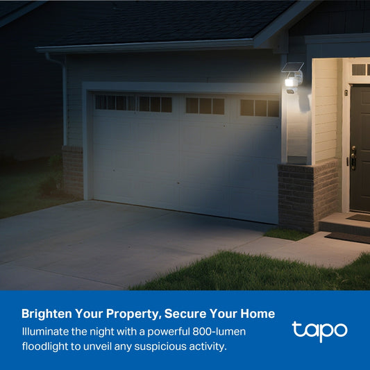 TP-LINK Tapo Solar-Powered Floodlight Pan/Tilt Security Camera Kit