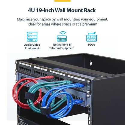 StarTech.com 4U Wall Mount Network Rack - 14 Inch Deep (Low Profile) - 19" Patch