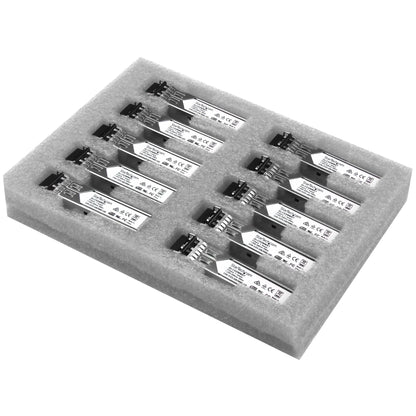 StarTech.com 10 Pack Cisco GLC-SX-MM Compatible SFP Module (10 Pack) - 1000BASE-SX - 1GbE Multimode Fiber MMF Optic Transceiver - 1GE Gigabit Ethernet SFP - LC 550m - 850nm - DDM Cisco IE3200, IE3300, ME1200 Networking