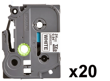 Brother TZE-251CIV DirectLabel black on white Laminat 24mm x 8m for Brother P-Touch Labels