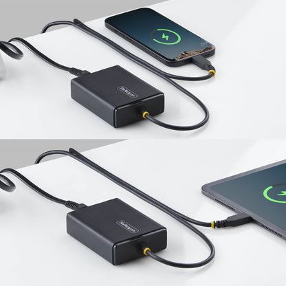 StarTech.com 100W USB-C Laptop Charger with 1.5m Tethered USB-C Cable, Power Adapter
