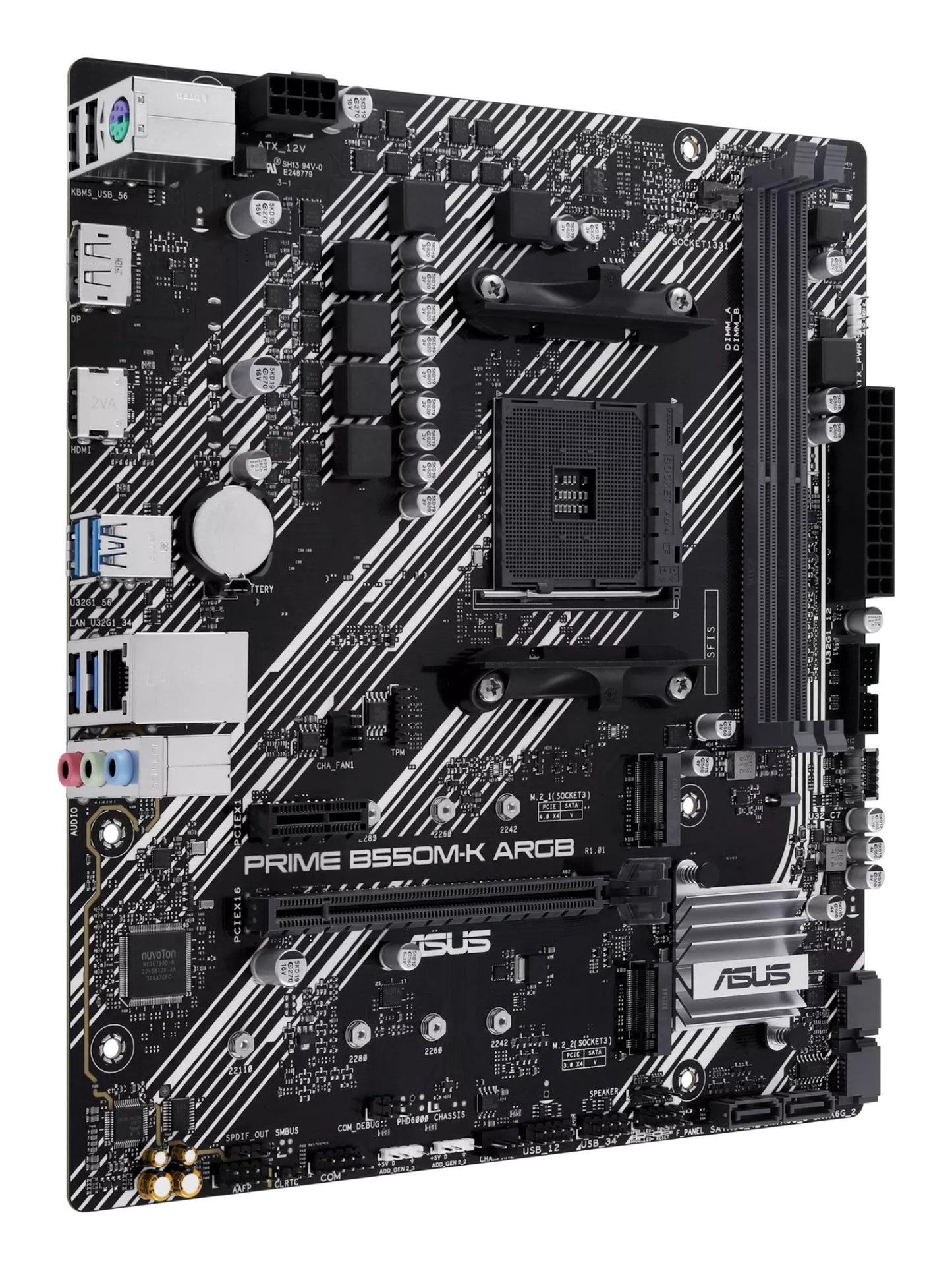 ASUS PRIME B550M-K ARGB AMD B550 Socket AM4 micro ATX Motherboard