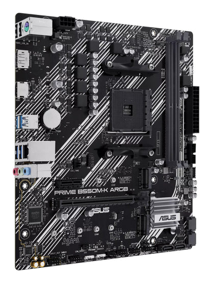 ASUS PRIME B550M-K ARGB AMD B550 Socket AM4 micro ATX Motherboard