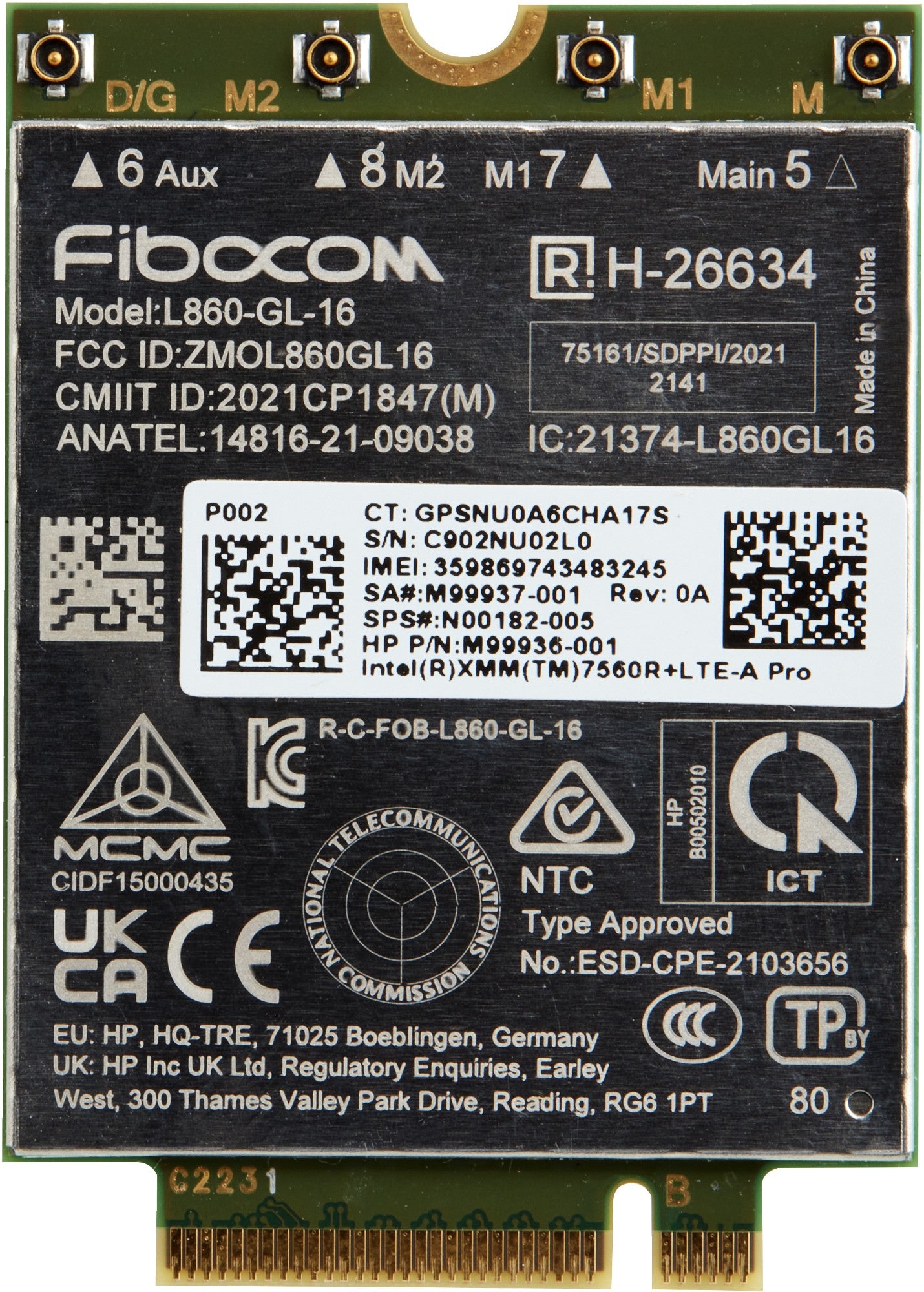 HP XMM 7560 R+ LTE-Advanced Pro WWAN Hub