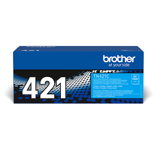 Brother TN-421C Cyan Toner Cartridge (1.8K pages)