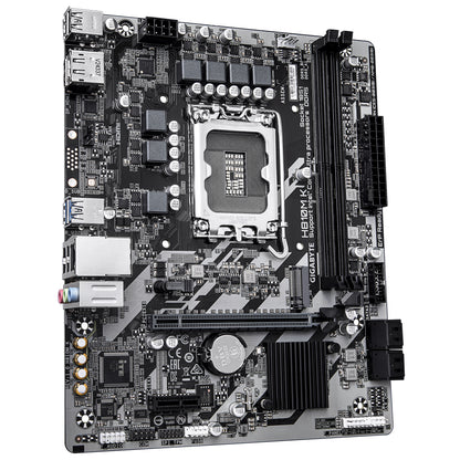 Gigabyte H810M K Motherboard - Intel Core Ultra (Series 2) CPUs, 3+1+2 Phases VRM