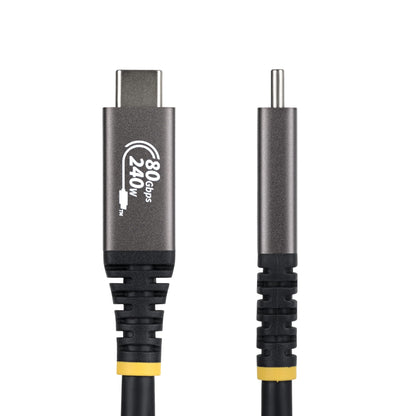StarTech.com 1.5m (5ft) USB4 Cable, 80Gbps, USB-IF Certified USB-C Cable, 240W PD (Black)