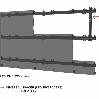 Peerless LEDUNVS-5X5 signage display mount 68.6 cm (27") Black