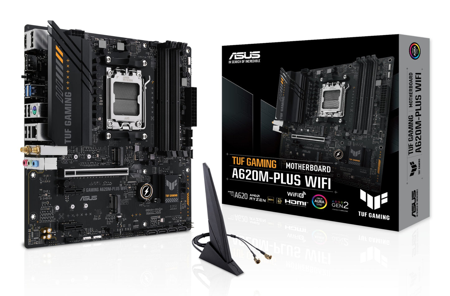 ASUS TUF GAMING A620M-PLUS WIFI AMD A620 Socket AM5 micro ATX Motherboard