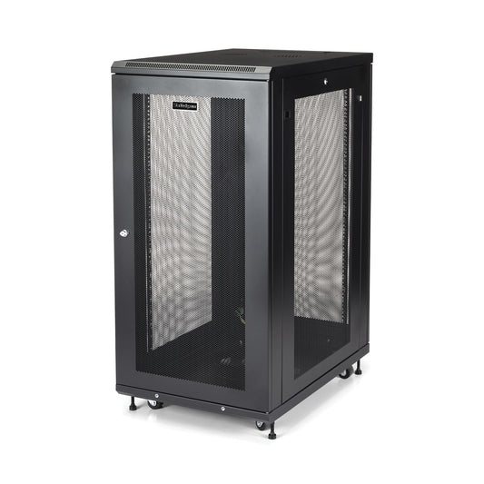 StarTech.com 24U Enterprise-Grade Server Rack Cabinet Kit, 19in Enclosed 4-Post Rack