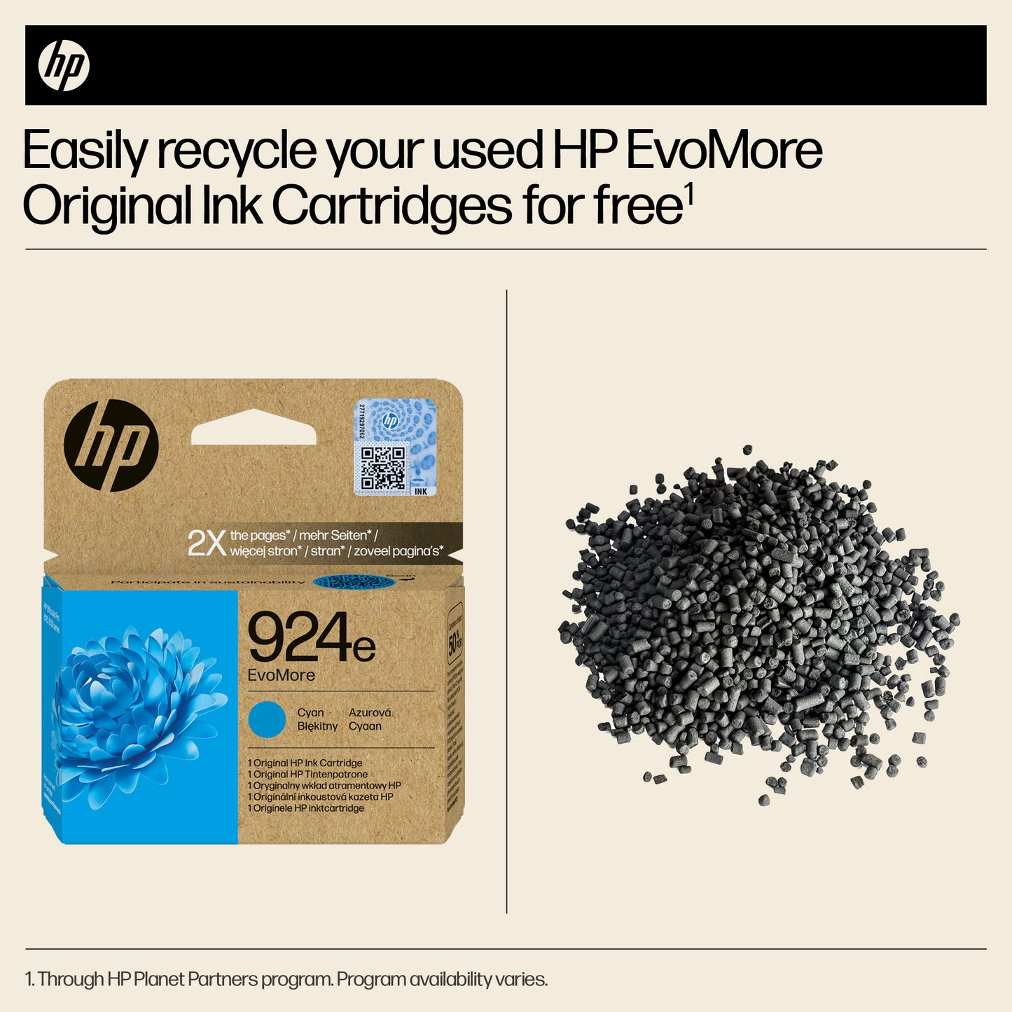 HP 4K0U7NE/924E Cyan Ink Cartridge (800 pages)