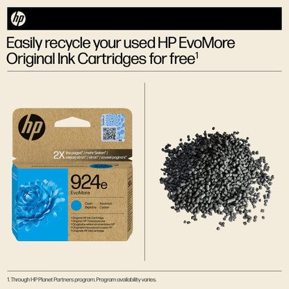 HP 4K0U7NE/924E Cyan Ink Cartridge (800 pages)