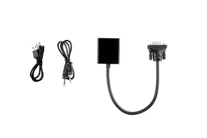 Microconnect MONGGHDMI video cable adapter 0.3 m VGA (D-Sub) HDMI Black