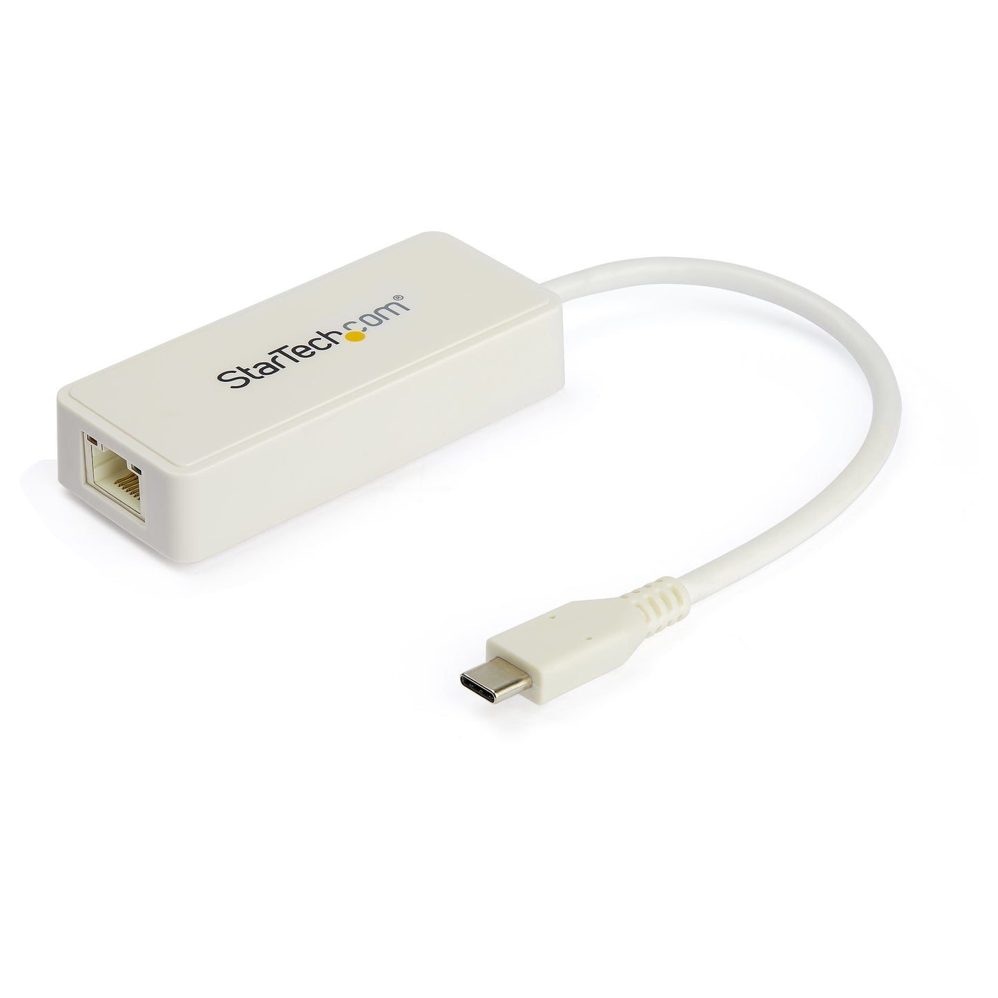 StarTech.com USB C to Gigabit Ethernet Adapter w/USB A Port - White 1Gbps NIC USB
