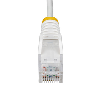 StarTech.com 15m White Slim CAT6 Ethernet Cable, Snagless, 100W PoE, UTP, LSZH