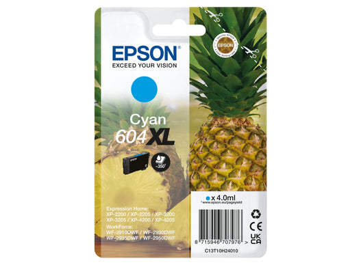 Epson C13T10H24010/604XL Cyan Ink Cartridge (350 pages, Epson XP 2200)
