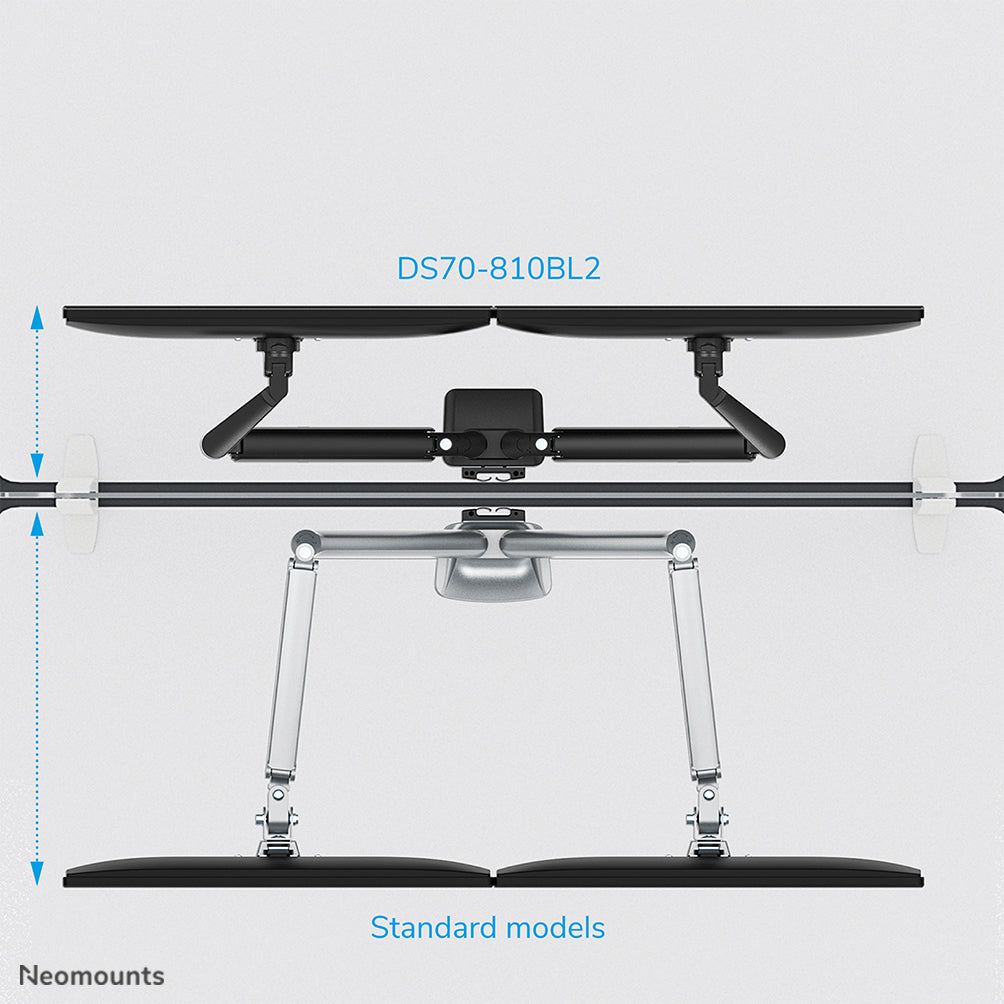 Neomounts DS70-810BL2 Monitor arm 17-32" - gas spring - space saving - 180°-stop