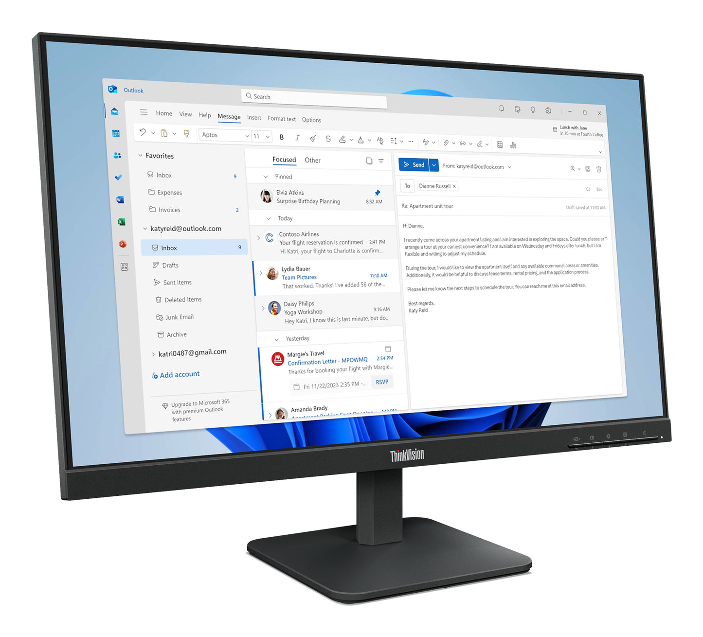 Lenovo ThinkVision S24-4e 23.8" Full HD IPS 100Hz Monitor