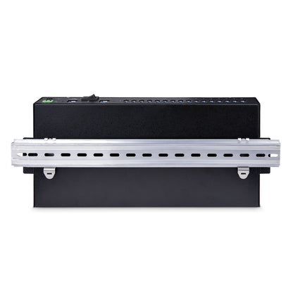 StarTech.com 16-Port Industrial USB 3.0 Hub 5Gbps, Metal, DIN/Surface/Rack