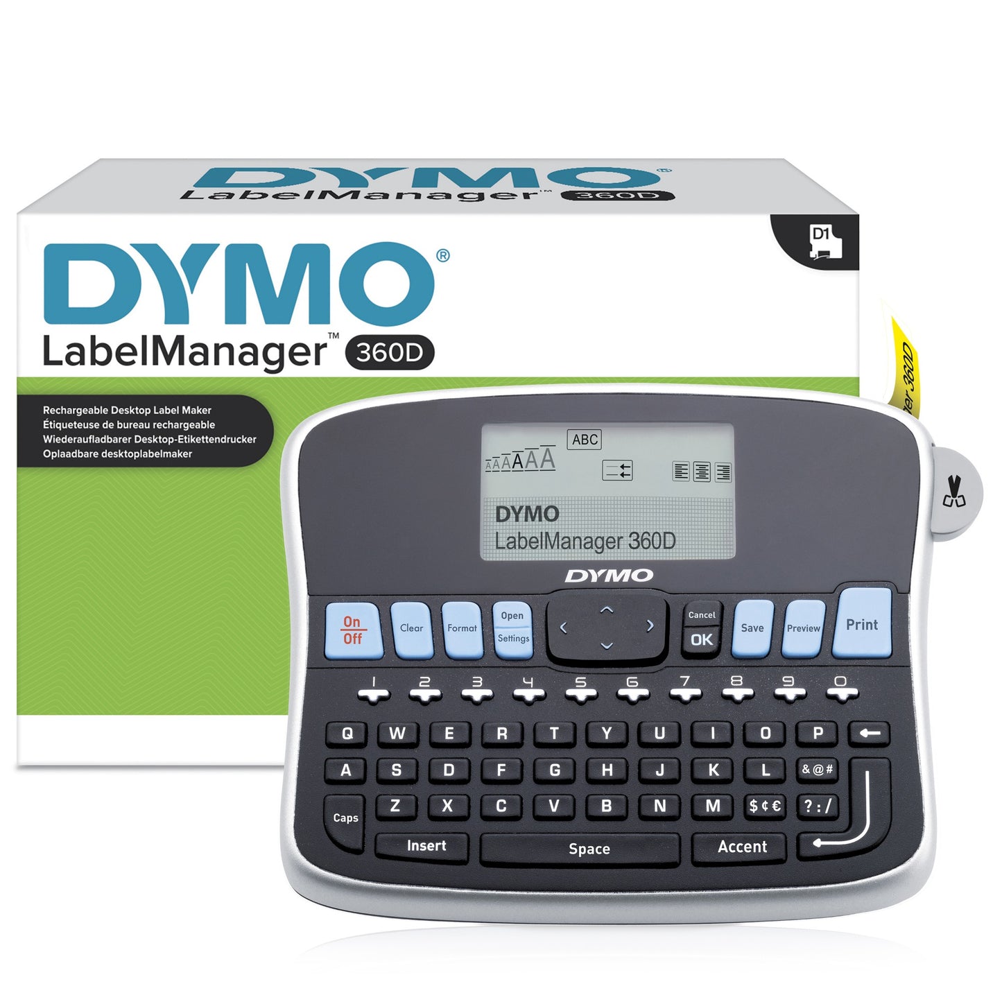 DYMO LabelManager Desktop Label Maker | 360D Rechargeable Hand-Held Label Label Printer