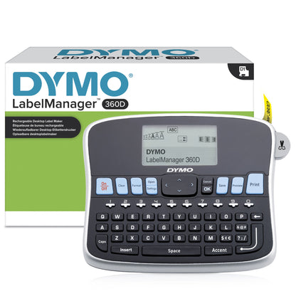 DYMO LabelManager Desktop Label Maker | 360D Rechargeable Hand-Held Label Label Printer
