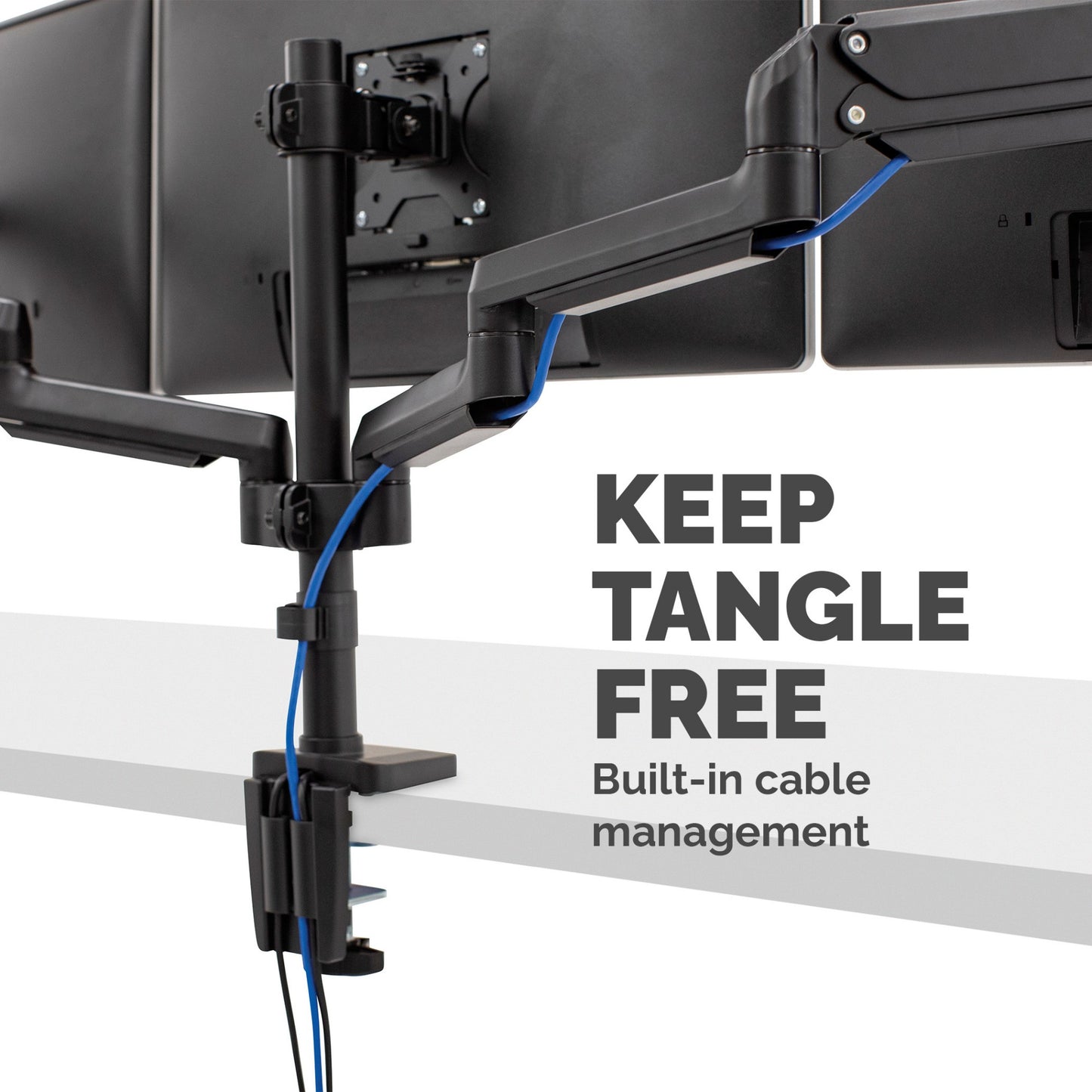Fellowes Platinum Series Triple Monitor Arm - Monitor Mount for Three 7KG 27 Inch