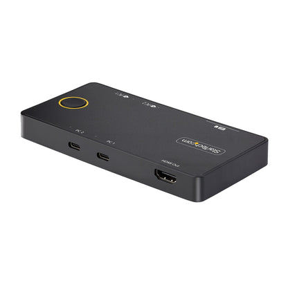 StarTech.com 2-Port USB-C KVM Switch, Single-4K 60Hz HDMI Monitor, Dual-100W Power