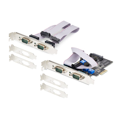 StarTech.com 4-Port Serial PCIe Card, Quad-Port PCI Express to RS232/RS422/RS485 Hub