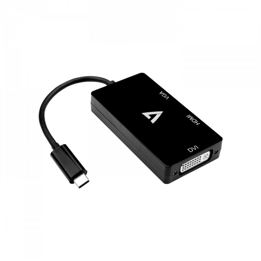 V7 V7UC-VGADVIHDMI-BLK USB graphics adapter 3840 x 2160 pixels Black Hub