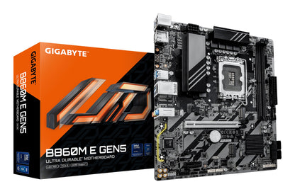 Gigabyte B860M E GEN5 Motherboard - Intel Core Ultra Series CPUs, 4+1+2 Phases VRM