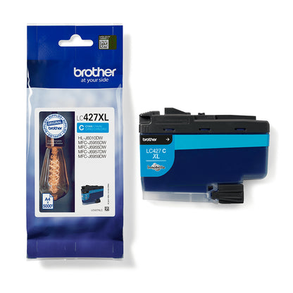Brother LC-427XLC Cyan Ink Cartridge (5K pages, Brother MFC-J 5955)