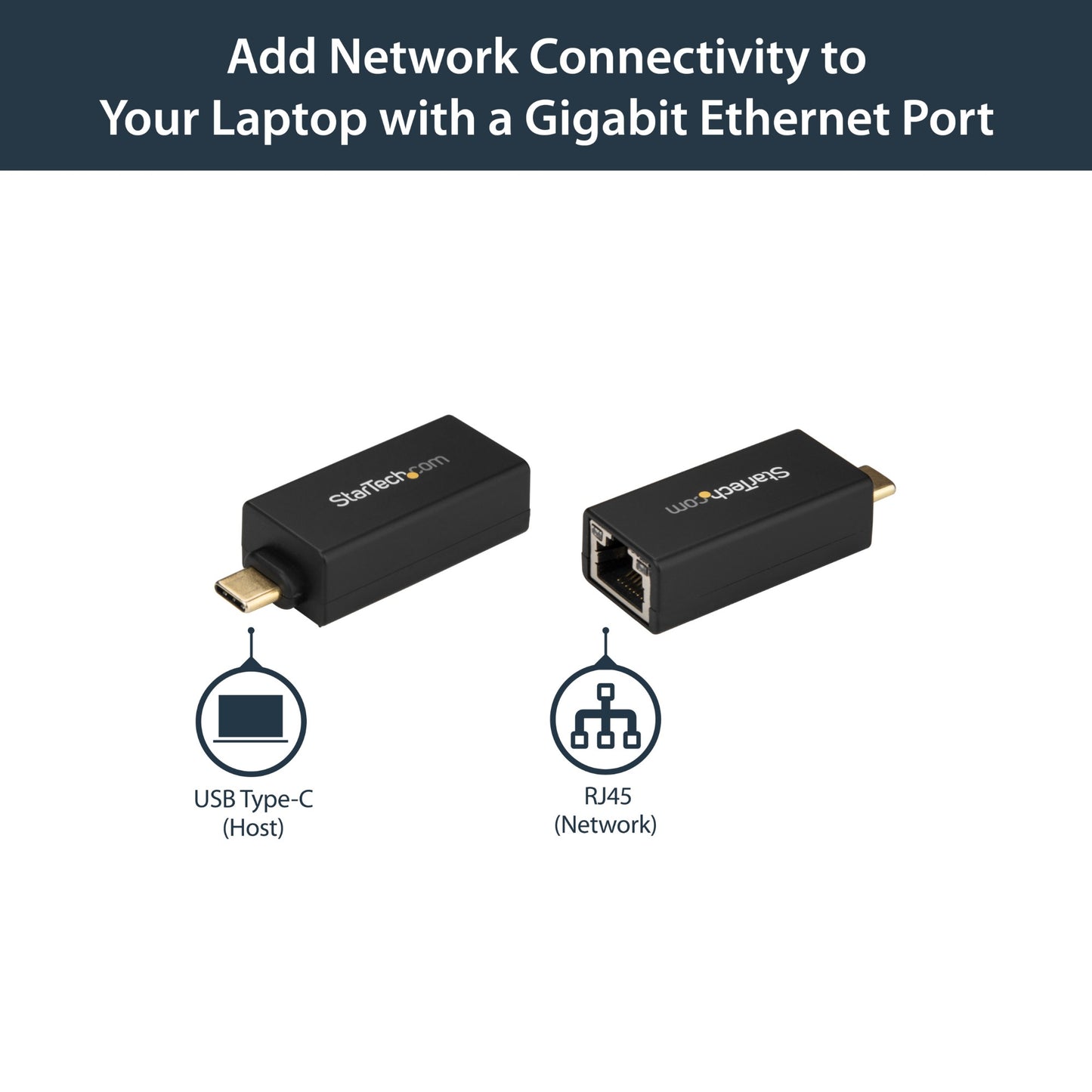 StarTech.com USB C to Gigabit Ethernet Adapter - 1Gbps NIC USB 3.0/USB 3.1 Type C