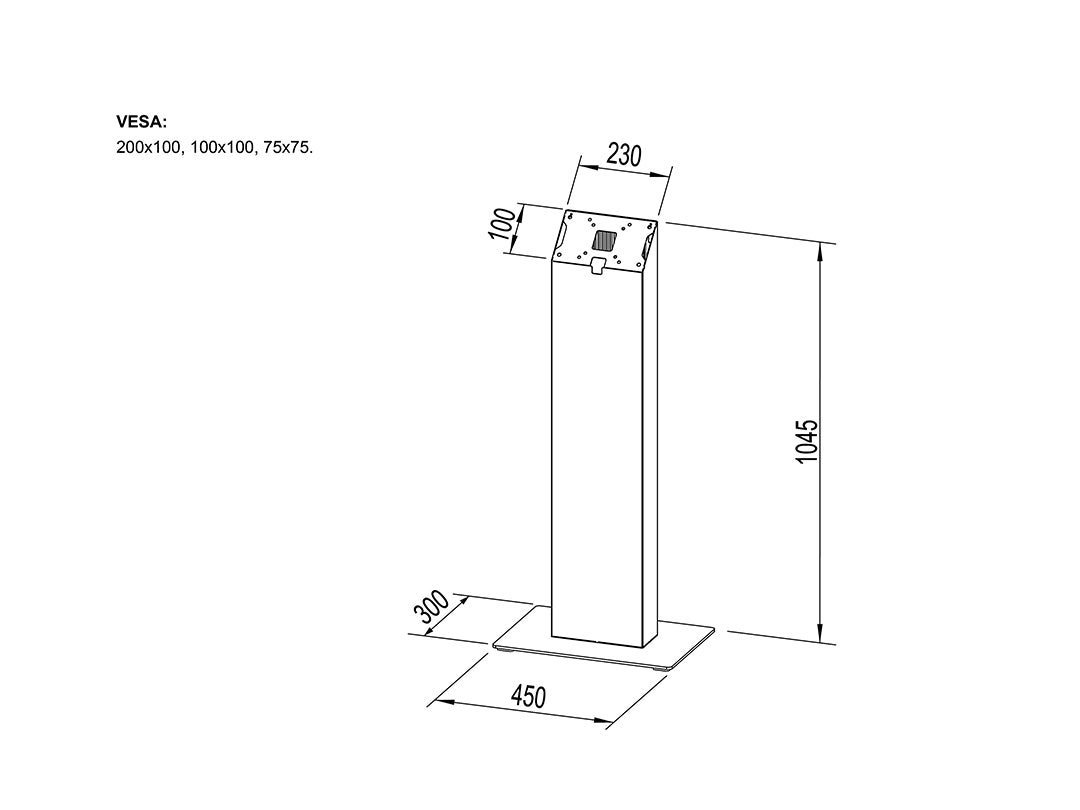 MULTIBRACKETS M Pro Series - Kiosk Black 15-32" Mount